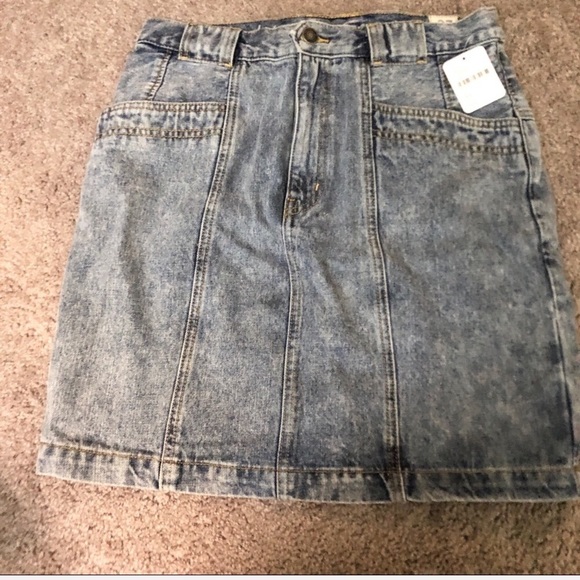 NWT Free People Denim Mini Skirt - Picture 3 of 6